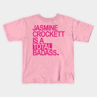 Jasmine Crockett is a total badass - hot pink box Kids T-Shirt